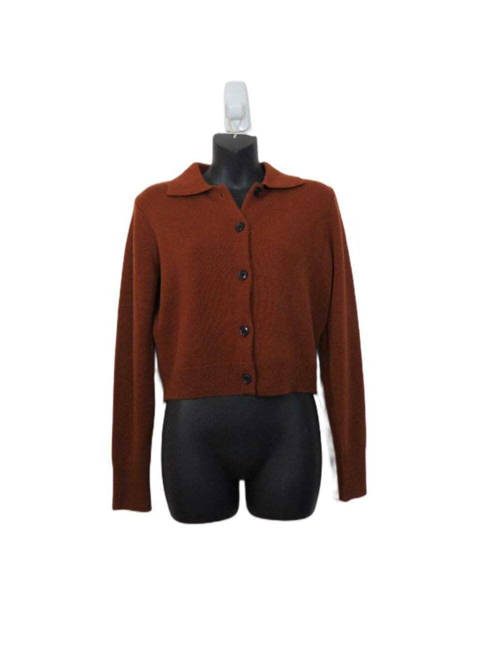 Frame size XS The Cashmere Shrunken Cardigan Sweater Brown Button Up